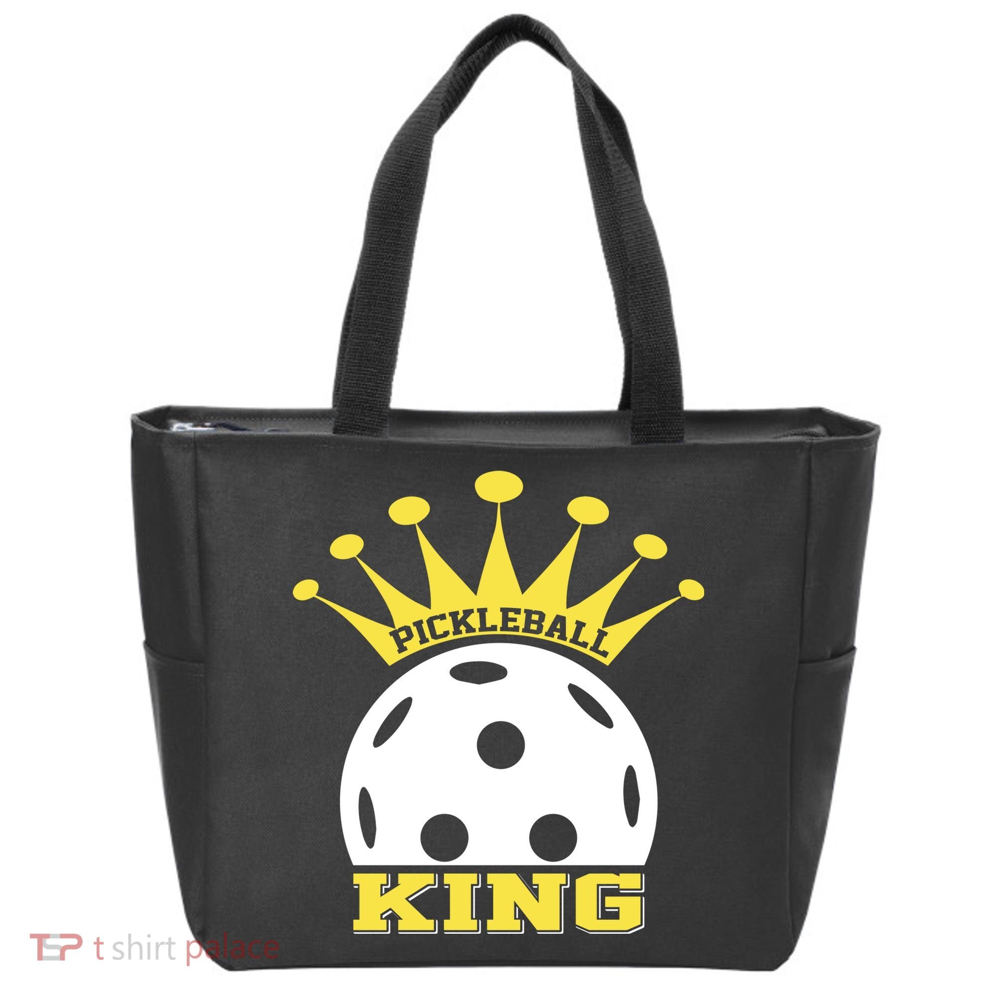 Pickleball King Paddles Player Gift Tote Bag