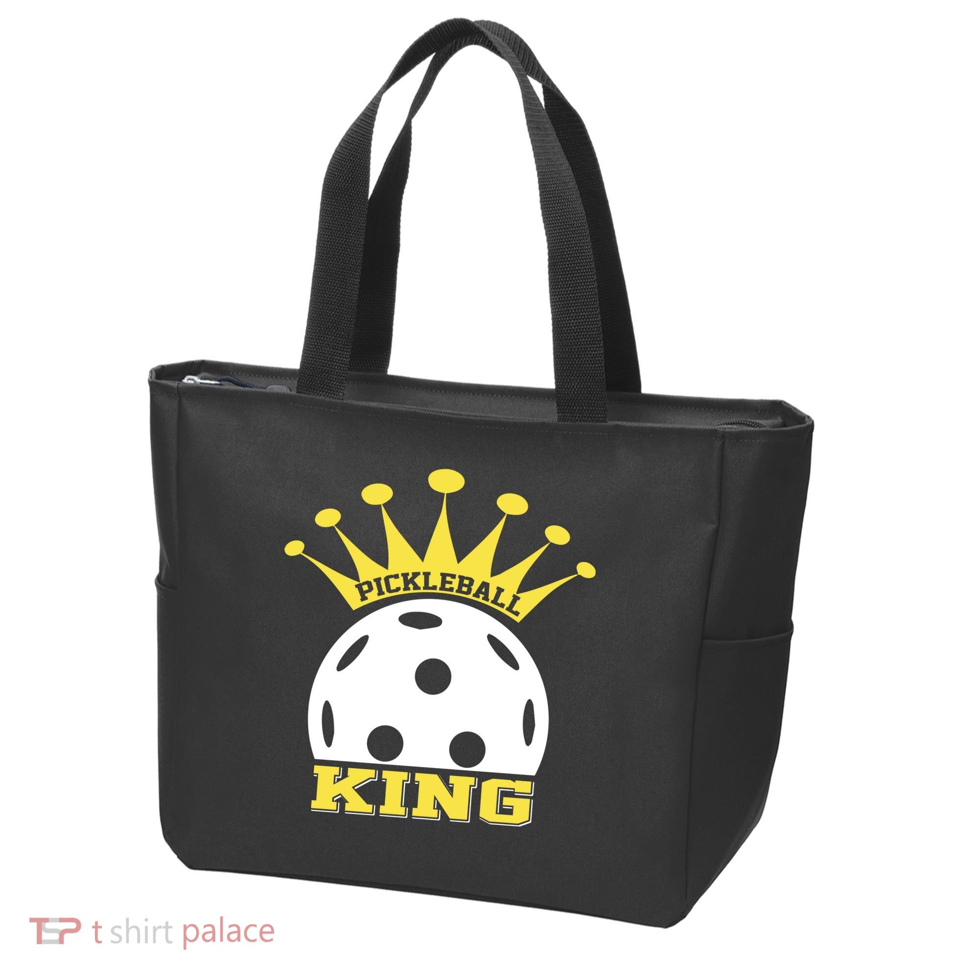 Pickleball King Paddles Player Gift Tote Bag