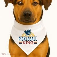 Pickleball King USA-Made Doggie Bandana thumb 1