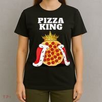 Pizza King Pizza Lover Cute Pizza Funny Foodie T-Shirt thumb 4