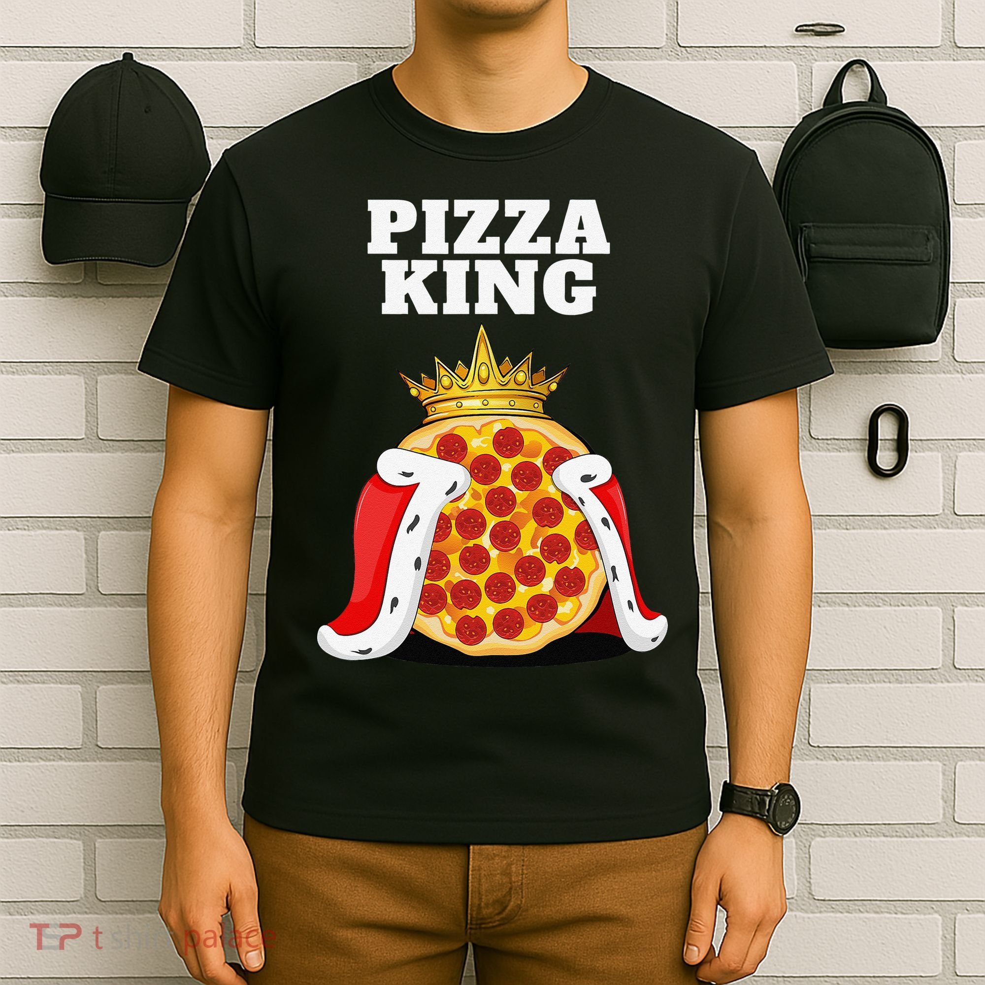 Pizza King Pizza Lover Cute Pizza Funny Foodie T-Shirt