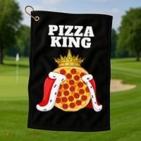 Pizza King Pizza Lover Cute Pizza Funny Foodie Golf Towel thumb 1