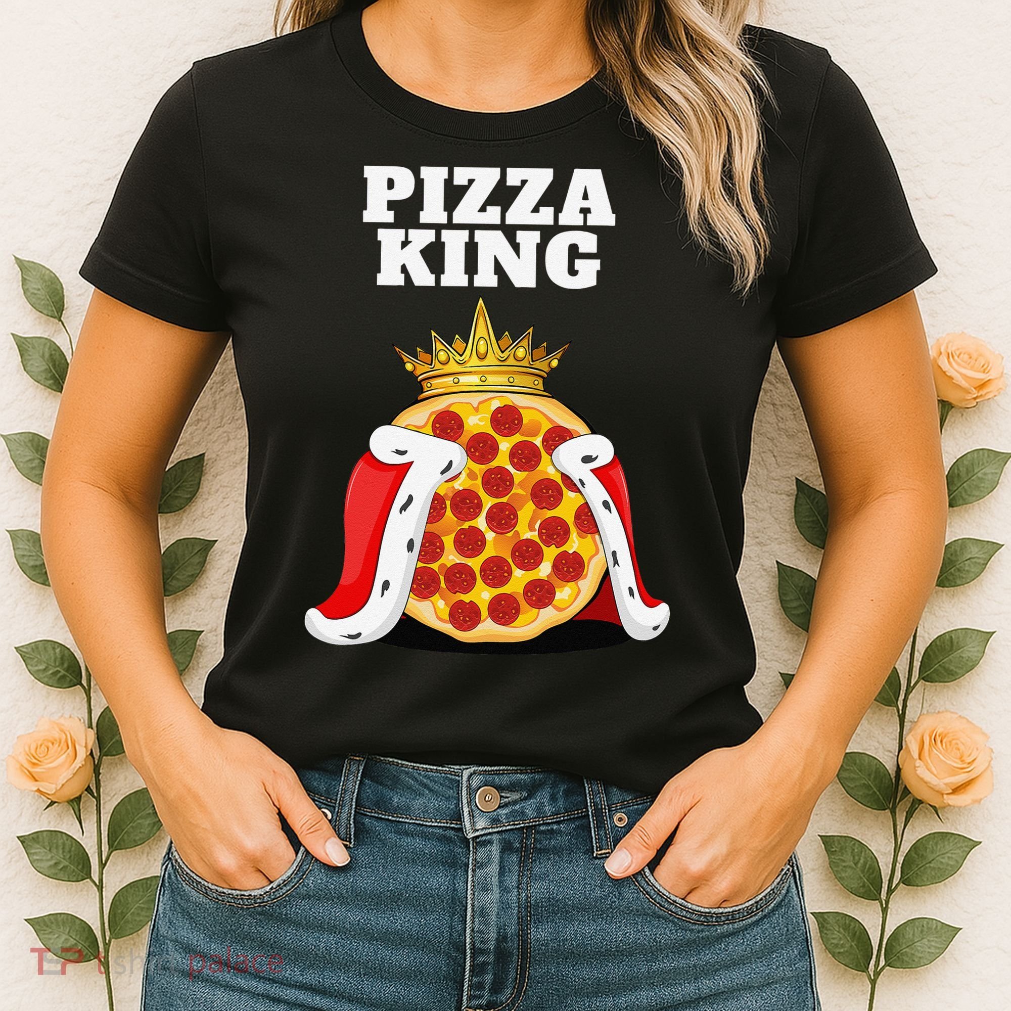 Pizza King Pizza Lover Cute Pizza Funny Foodie Women's T-Shirt