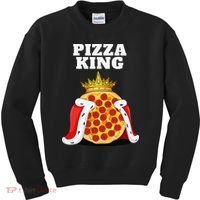Pizza King Pizza Lover Cute Pizza Funny Foodie Kids Sweatshirt thumb 0