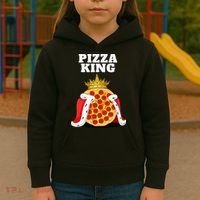 Pizza King Pizza Lover Cute Pizza Funny Foodie Kids Hoodie thumb 3