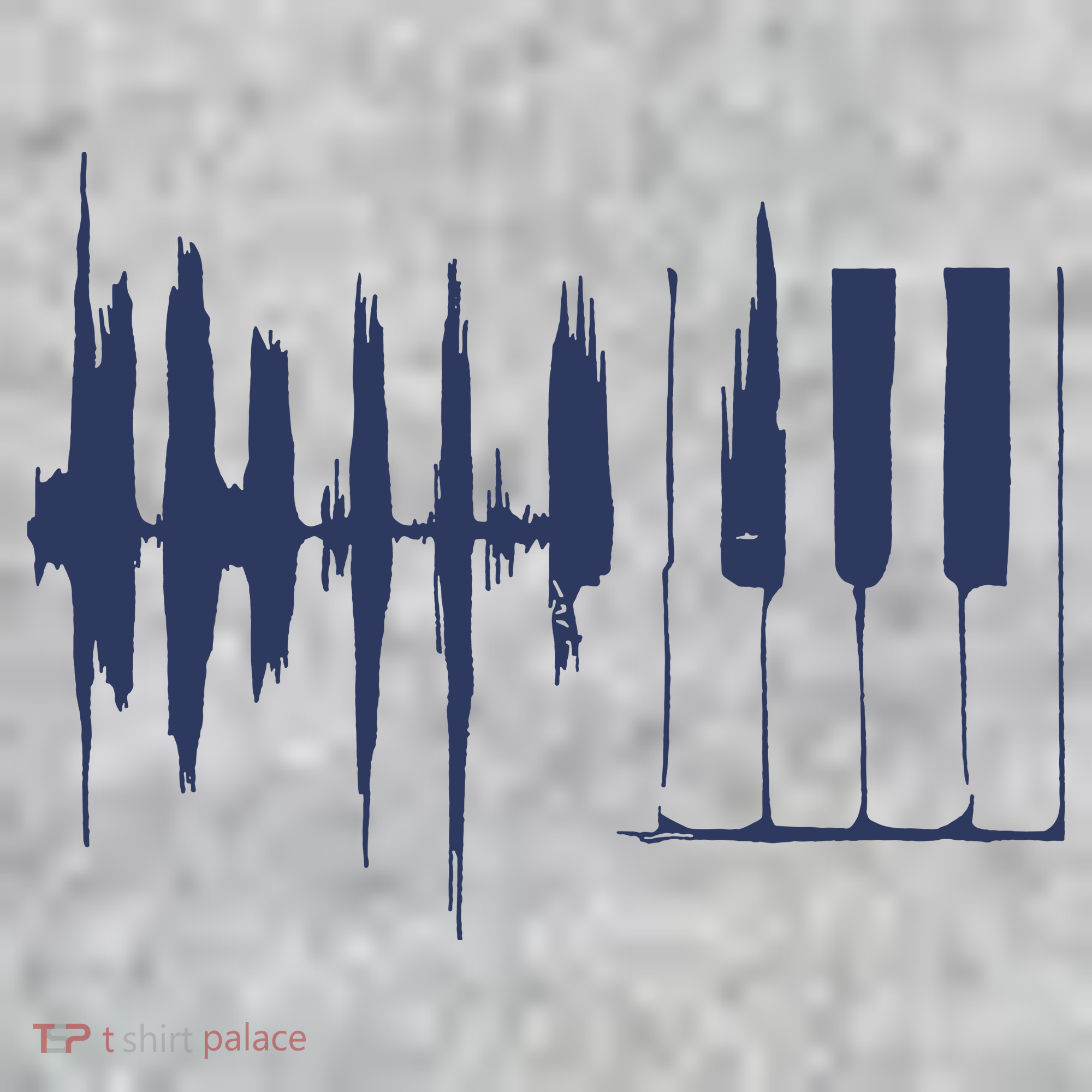 Piano Keys Sound Wave Keyboard Long Sleeve Shirt