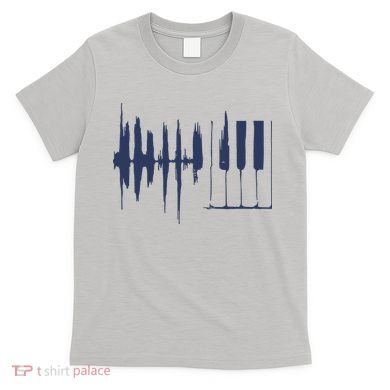 Piano Keys Sound Wave Keyboard T-Shirt