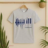 Piano Keys Sound Wave Keyboard T-Shirt thumb 2