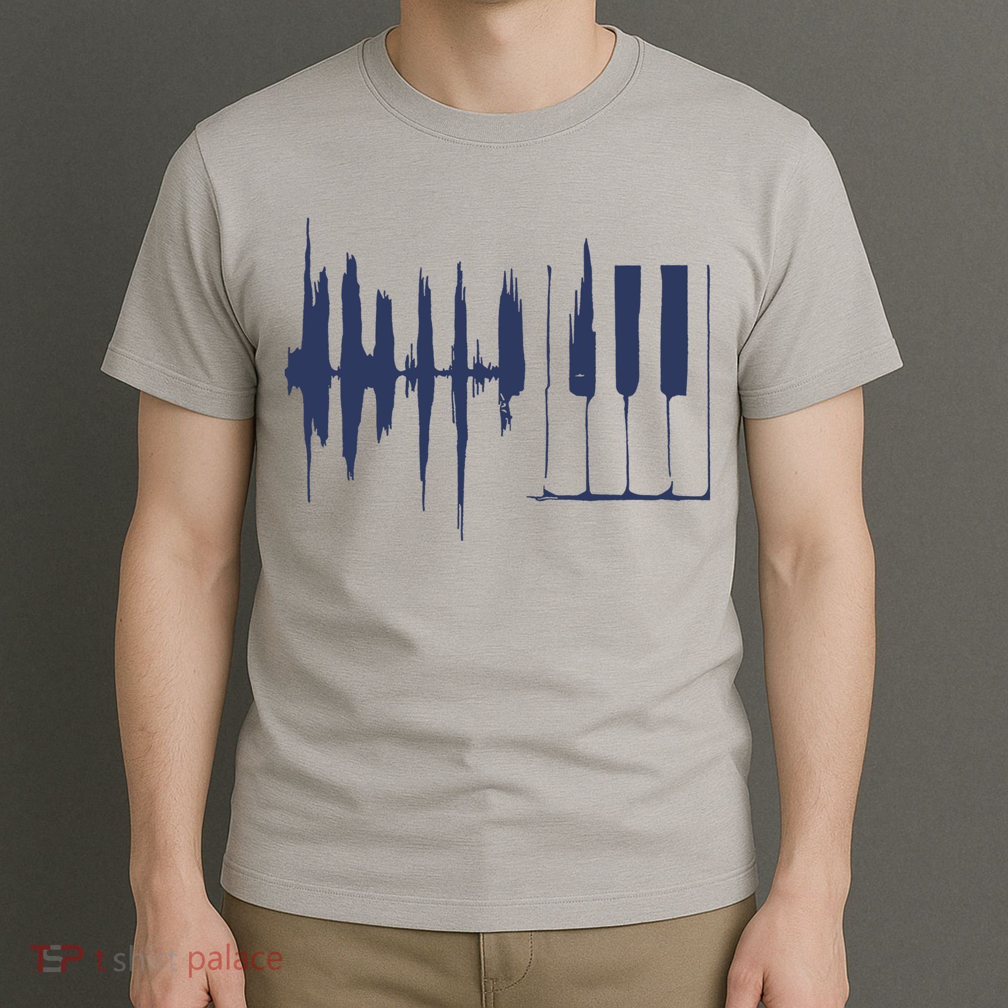 Piano Keys Sound Wave Keyboard T-Shirt