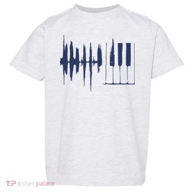 Piano Keys Sound Wave Keyboard Toddler T-Shirt