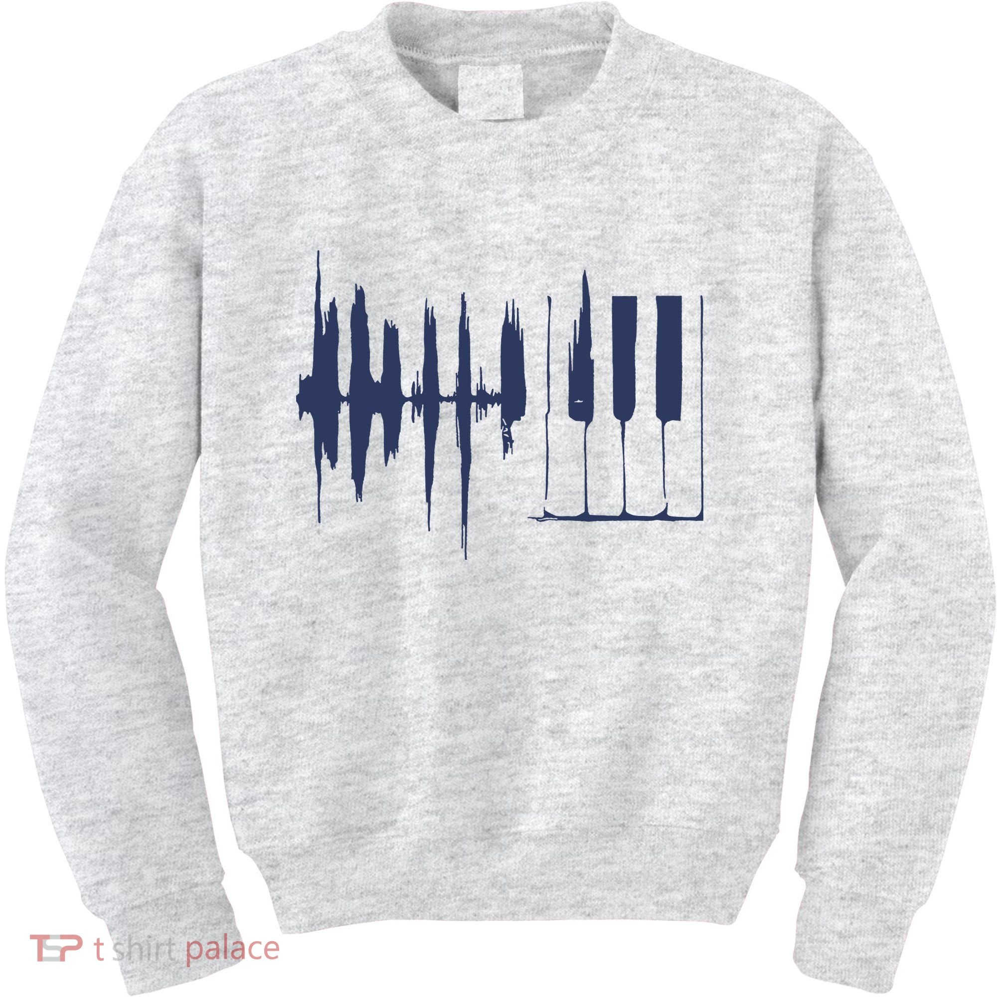 Piano Keys Sound Wave Keyboard Kids Sweatshirt