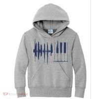Piano Keys Sound Wave Keyboard Kids Hoodie thumb 0