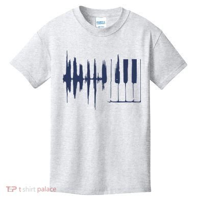 Piano Keys Sound Wave Keyboard Kids T-Shirt