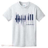Piano Keys Sound Wave Keyboard Kids T-Shirt thumb 0