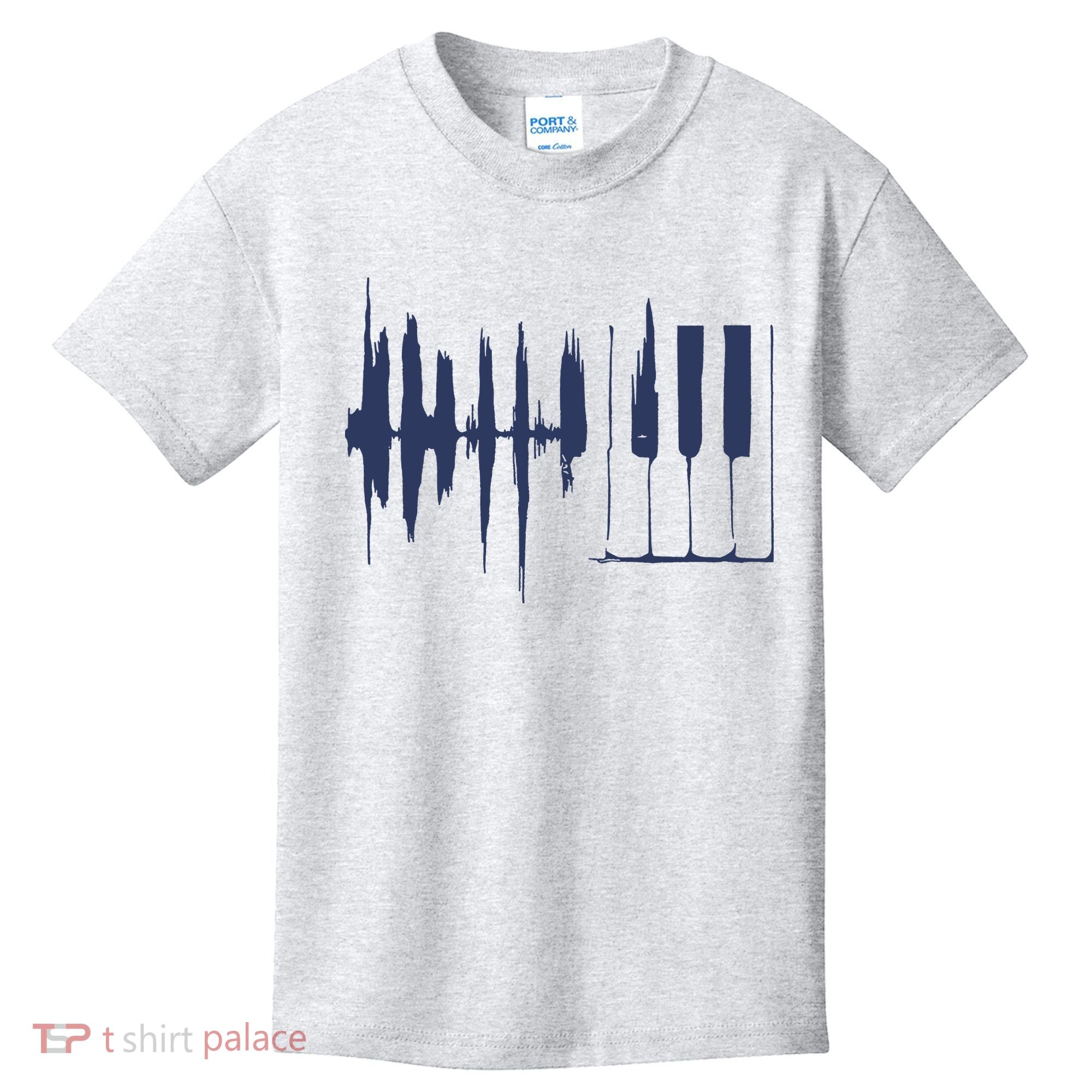 Piano Keys Sound Wave Keyboard Kids T-Shirt