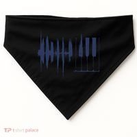 Piano Keys Sound Wave Keyboard USA-Made Doggie Bandana thumb 0
