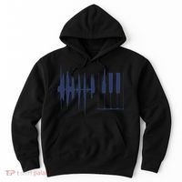 Piano Keys Sound Wave Keyboard Hoodie thumb 0
