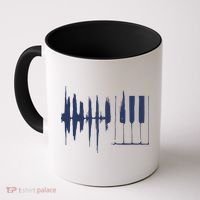 Piano Keys Sound Wave Keyboard Coffee Mug thumb 0