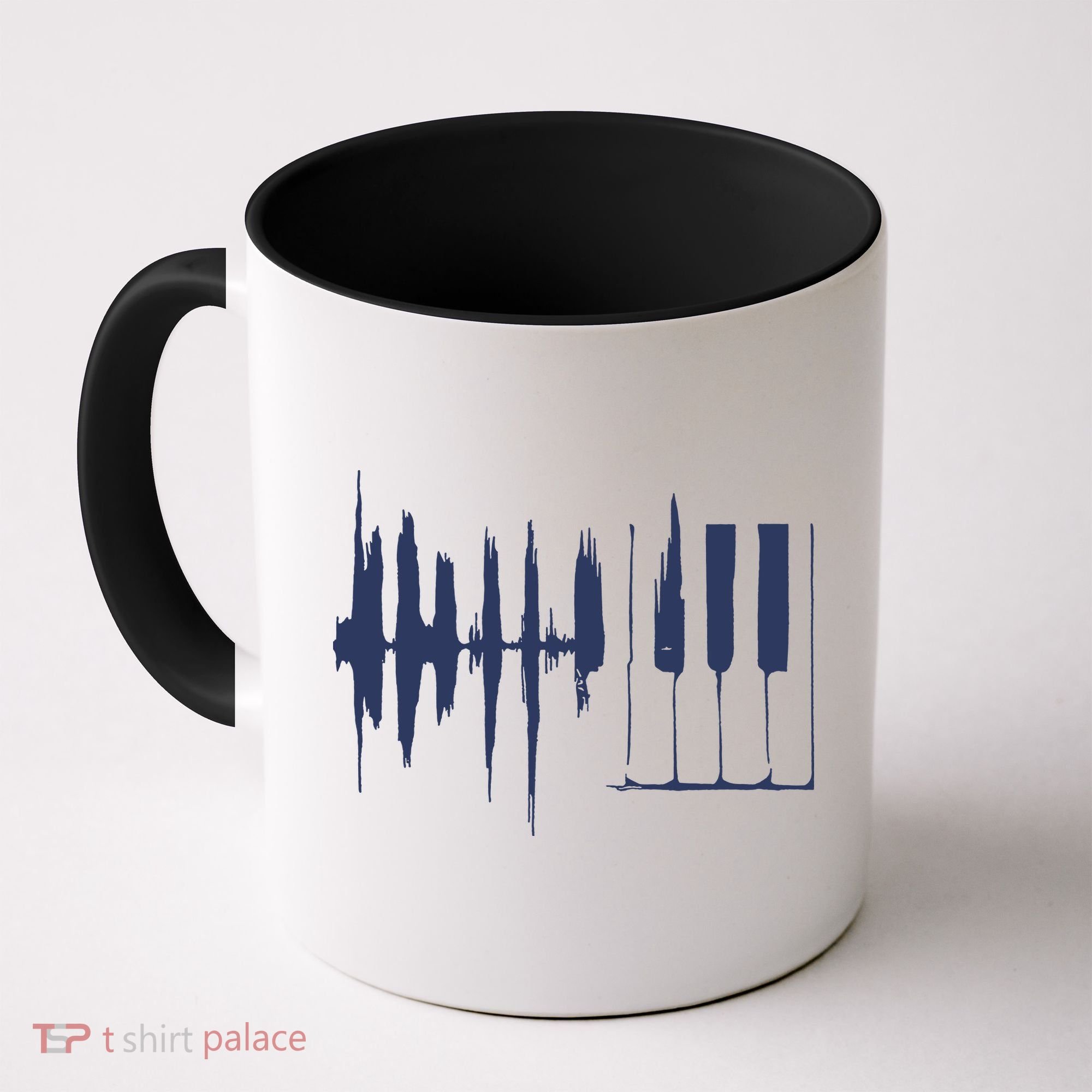 Piano Keys Sound Wave Keyboard Coffee Mug