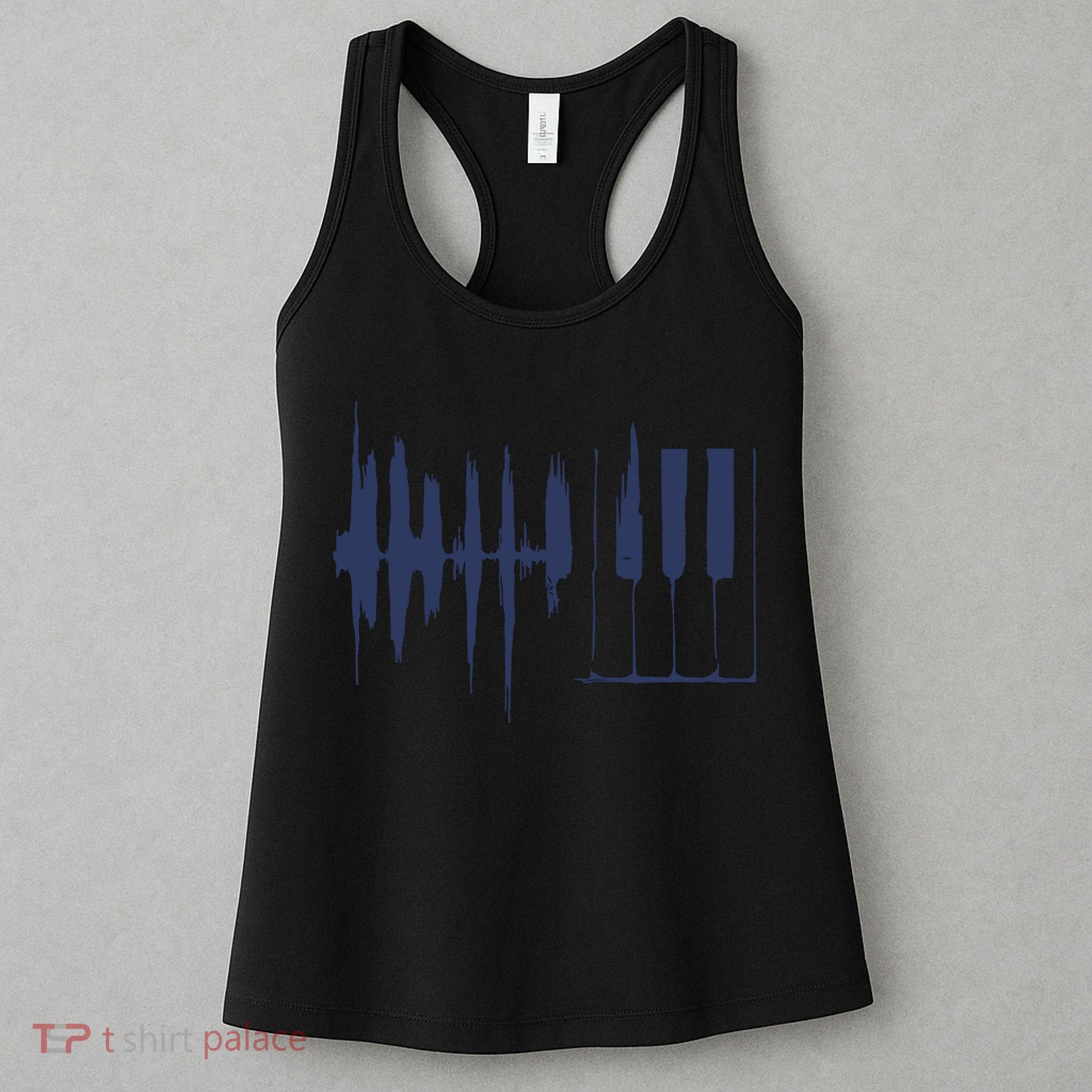 Piano Keys Sound Wave Keyboard Women's Tank Top