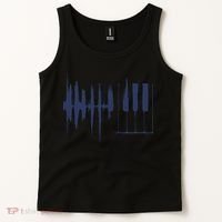 Piano Keys Sound Wave Keyboard Tank Top thumb 2