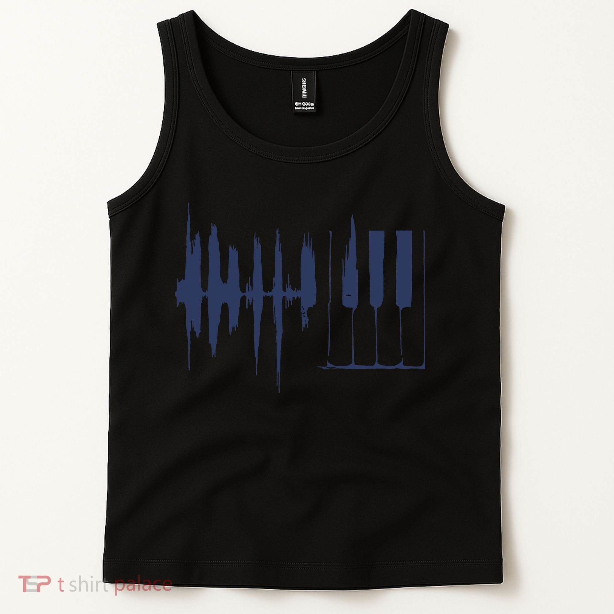 Piano Keys Sound Wave Keyboard Tank Top