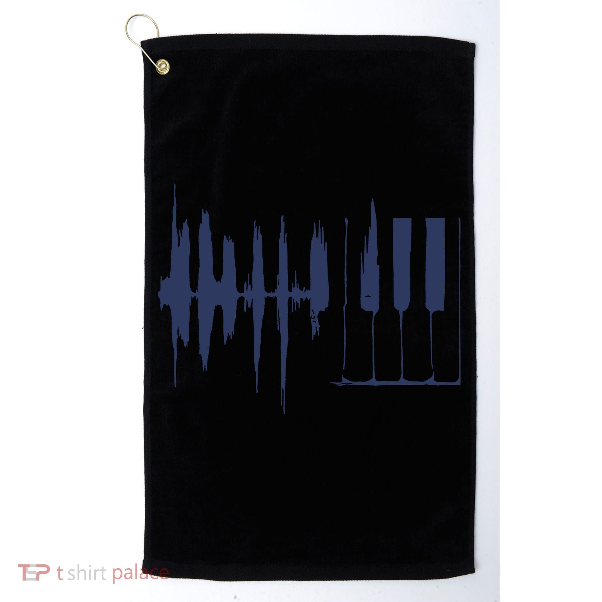 Piano Keys Sound Wave Keyboard Golf Towel