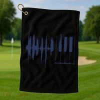 Piano Keys Sound Wave Keyboard Golf Towel thumb 1