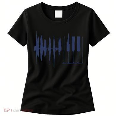Piano Keys Sound Wave Keyboard Women's T-Shirt