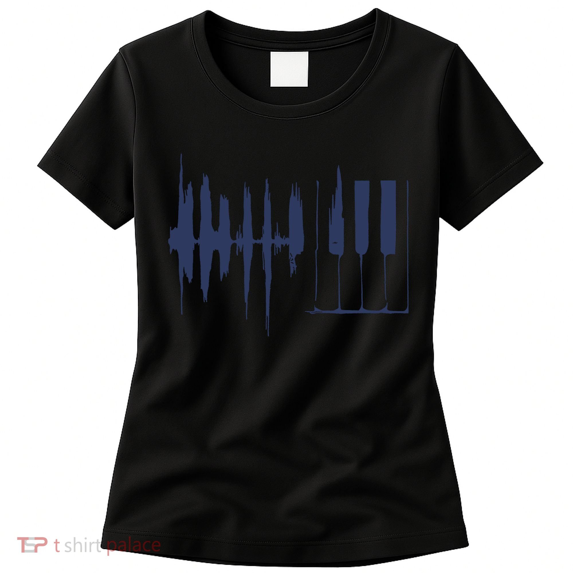 Piano Keys Sound Wave Keyboard Women's T-Shirt