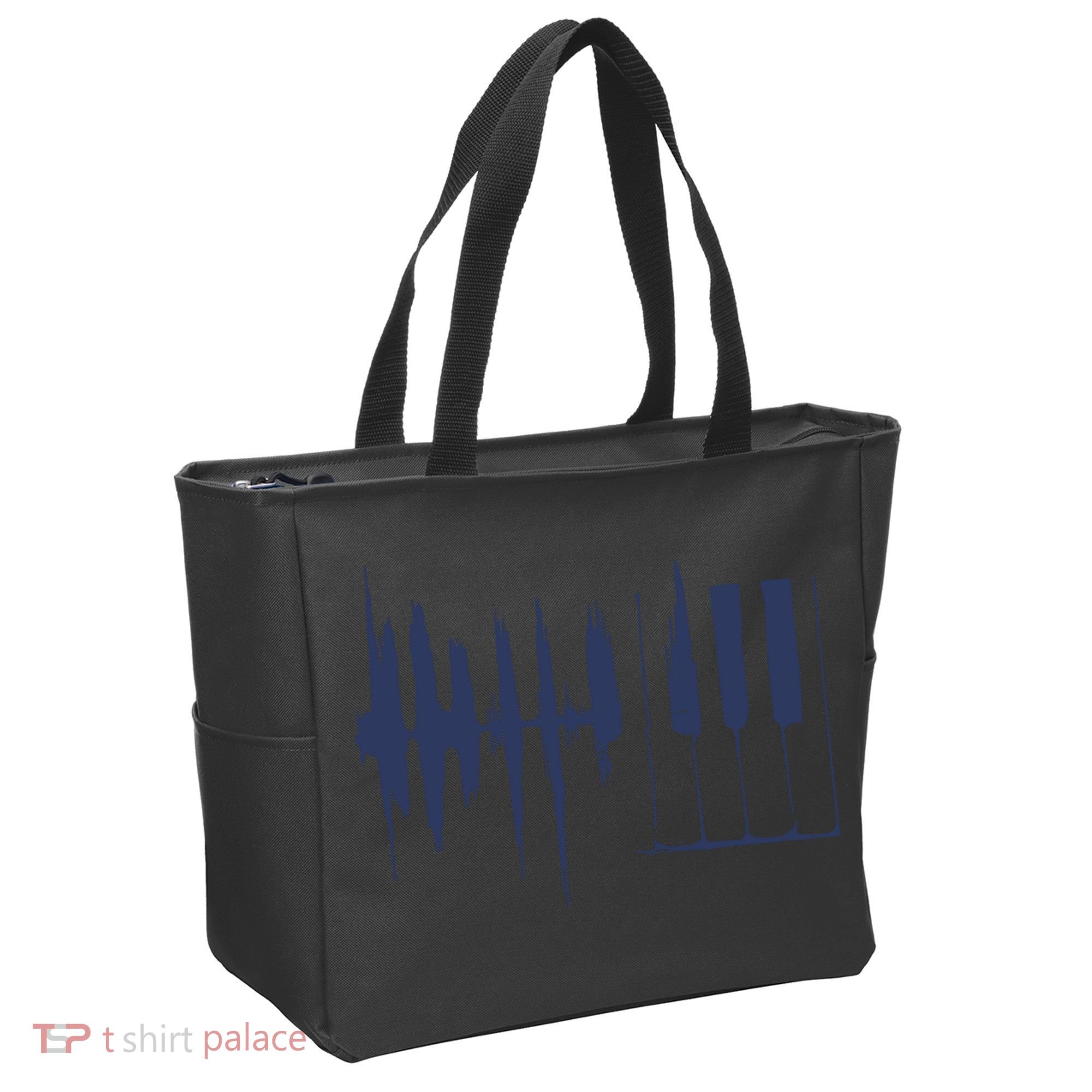 Piano Keys Sound Wave Keyboard Tote Bag