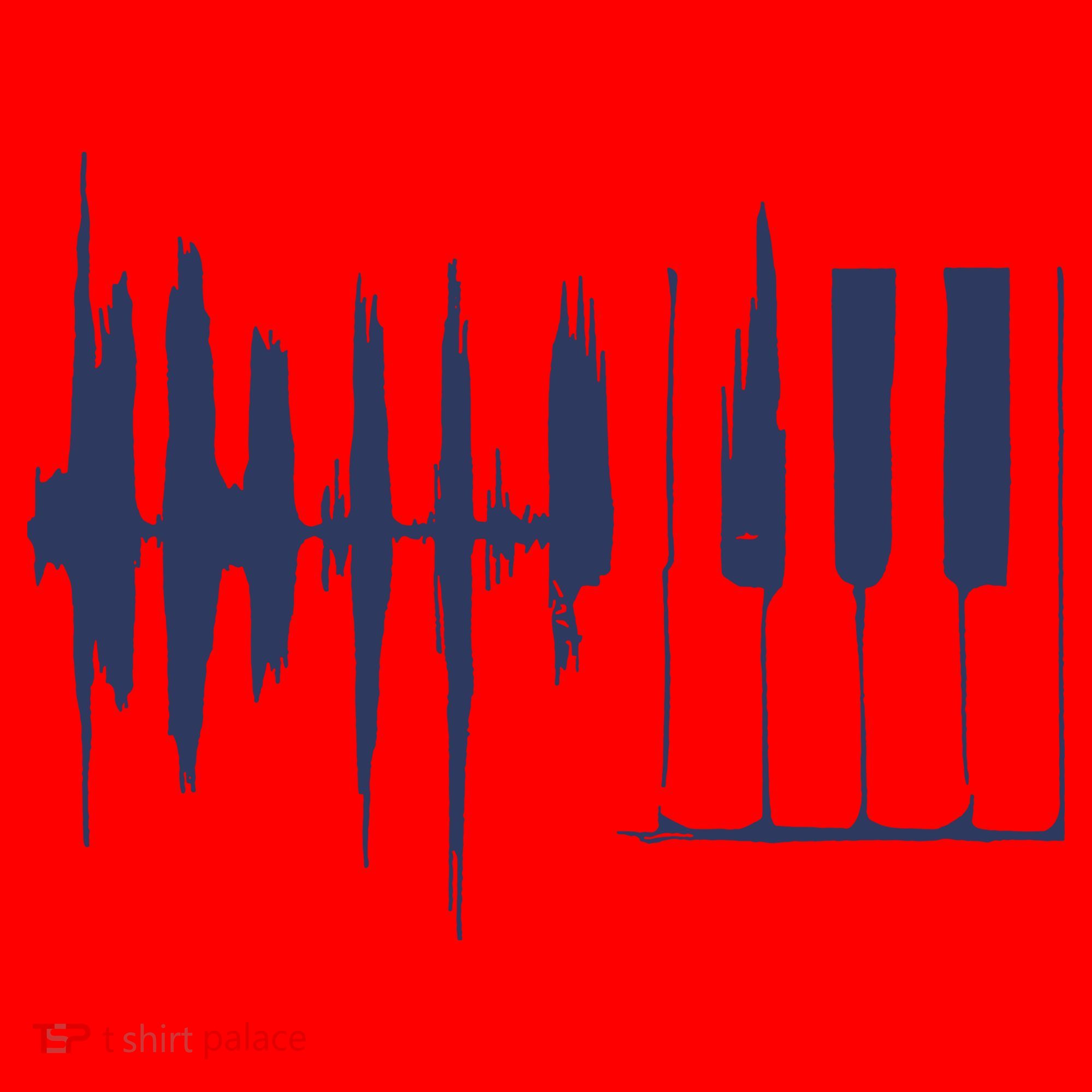 Piano Keys Sound Wave Keyboard Santa Hat