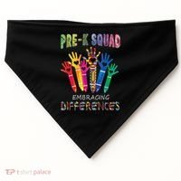 Pre K Squad Embracing Differences Autism SPED Teacher USA-Made Doggie Bandana thumb 0