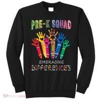 Pre K Squad Embracing Differences Autism SPED Teacher Sweatshirt thumb 0