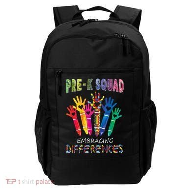 Pre K Squad Embracing Differences Autism SPED Teacher Backpack