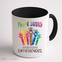 Pre K Squad Embracing Differences Autism SPED Teacher Coffee Mug thumb 1