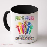 Pre K Squad Embracing Differences Autism SPED Teacher Coffee Mug thumb 0