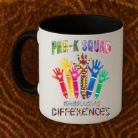 Pre K Squad Embracing Differences Autism SPED Teacher Coffee Mug thumb 2