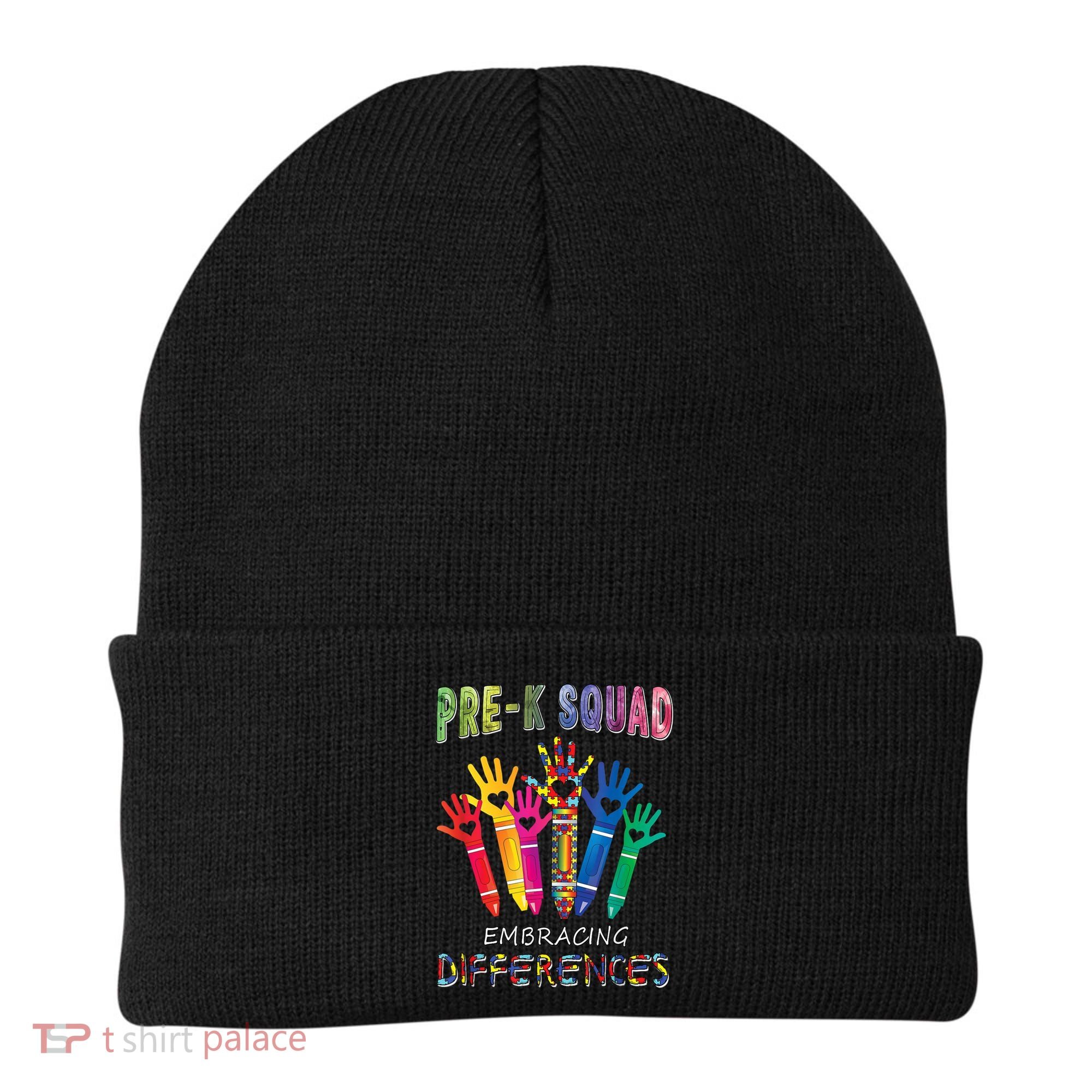 Pre K Squad Embracing Differences Autism SPED Teacher Beanie
