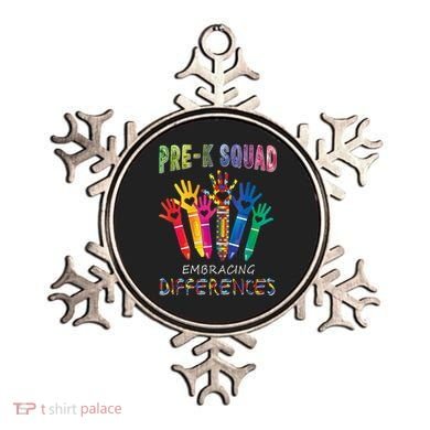 Pre K Squad Embracing Differences Autism SPED Teacher Ornament