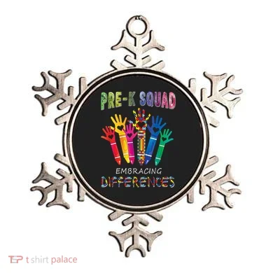 Pre K Squad Embracing Differences Autism SPED Teacher Ornament