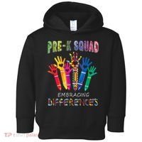 Pre K Squad Embracing Differences Autism SPED Teacher Toddler Hoodie thumb 0