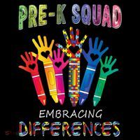 Pre K Squad Embracing Differences Autism SPED Teacher Tank Top thumb 6