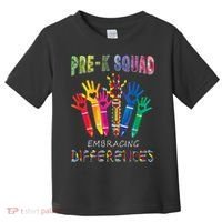 Pre K Squad Embracing Differences Autism SPED Teacher Toddler T-Shirt thumb 0