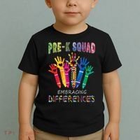Pre K Squad Embracing Differences Autism SPED Teacher Toddler T-Shirt thumb 2