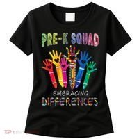 Pre K Squad Embracing Differences Autism SPED Teacher Women's T-Shirt thumb 0
