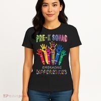 Pre K Squad Embracing Differences Autism SPED Teacher Women's T-Shirt thumb 4