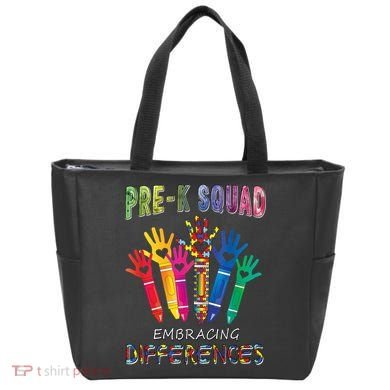 Pre K Squad Embracing Differences Autism SPED Teacher Tote Bag
