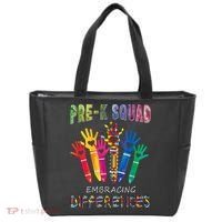 Pre K Squad Embracing Differences Autism SPED Teacher Tote Bag thumb 0