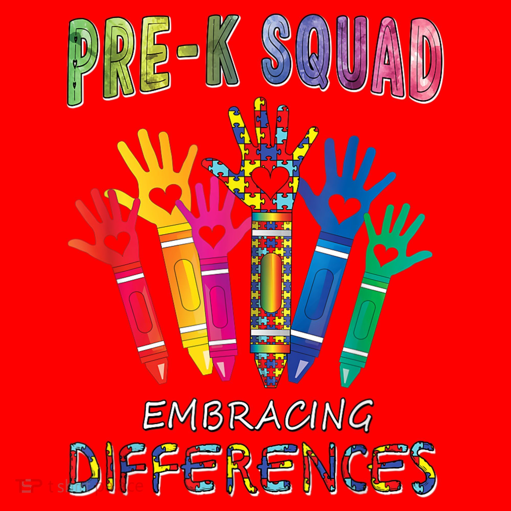 Pre K Squad Embracing Differences Autism SPED Teacher Santa Hat